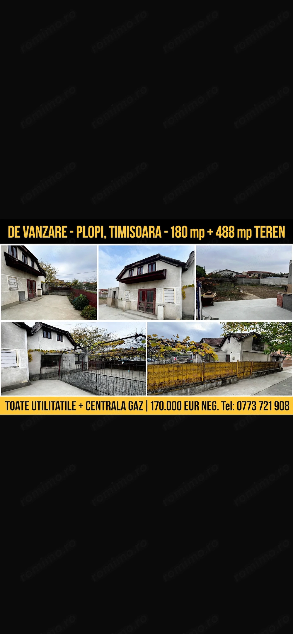 Casa de vânzare - Plopi Timișoara preț 170000 negociabil