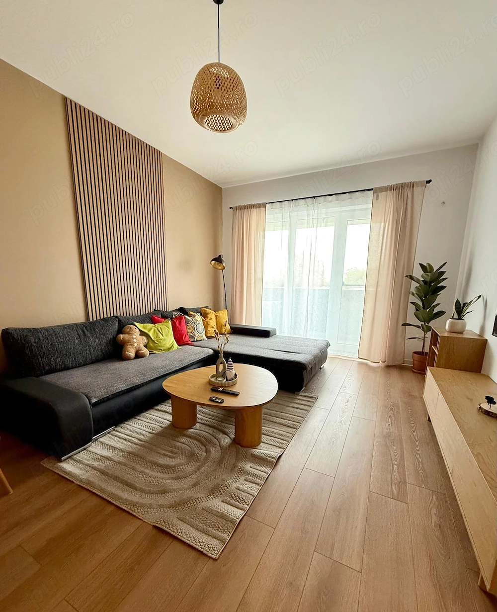 Apartament primitor, nou, de inchiriat, GIROC, 2 camere decomandate + spatiu de depozitare si terasa