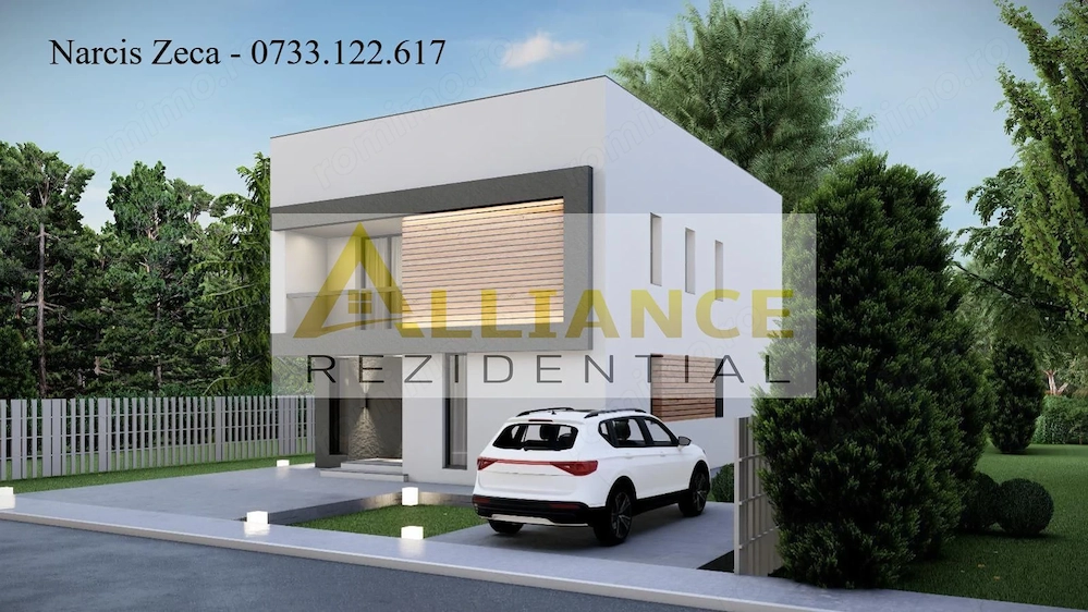 Vila individuala P+1E  - 4 camere 3 bai - 355mp teren