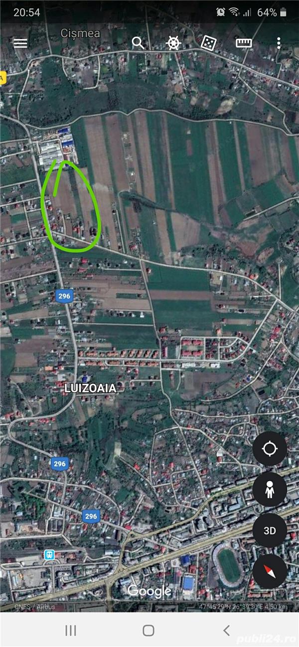 Vand teren+axexe Cismea(la sere)jud. Botosani 10000m2