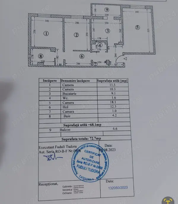 Faleza nord apartament 3 camere decomandat et1 — fotografia 1