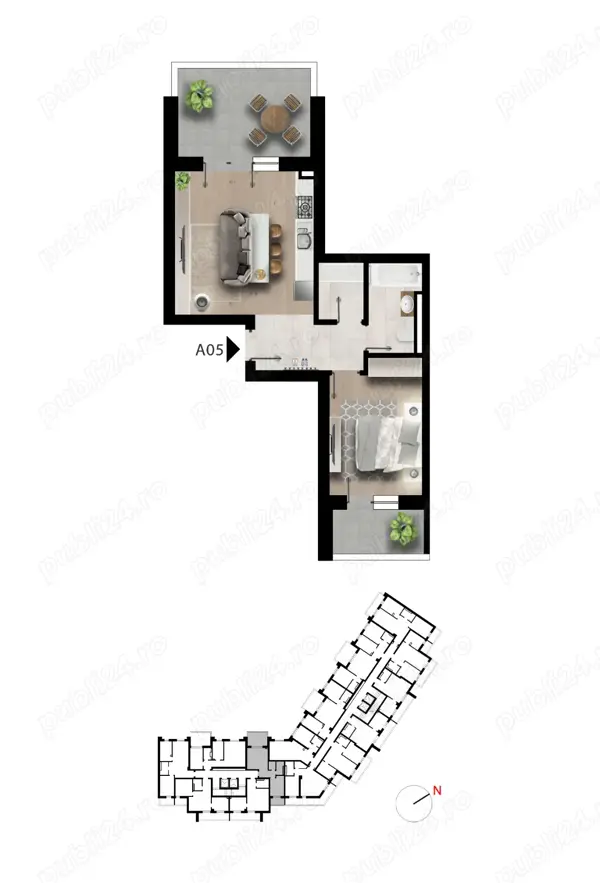 Apartamente 2 camere cu terasă în Militari Direct de la dezvoltator, lângă metrou — fotografia 3