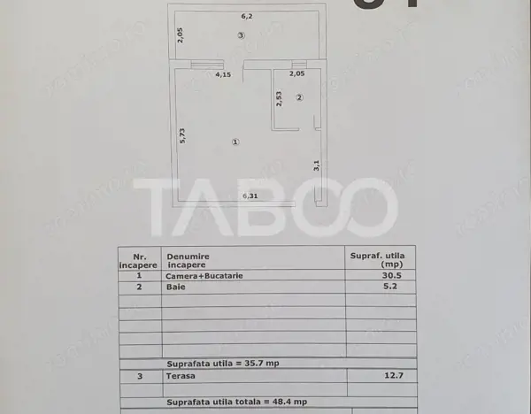 Studio in suprafata de 36 mp + terasa nou finisaje premium — fotografia 3