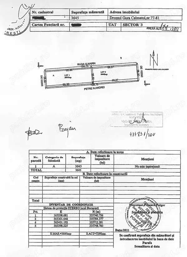 Teren intravilan Theodor Pallady - Drumul Gura Călmățui