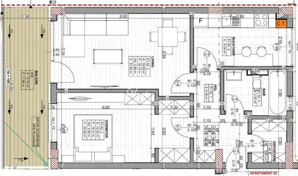 Apartament cu 2 camere spațios într-un imobil tip boutique din Palazu Mare — fotografia 3