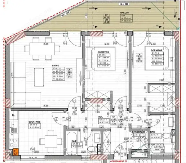 Apartament 3 camere cu loc de parcare – imobil tip boutique Zona Palazu Mare — fotografia 3