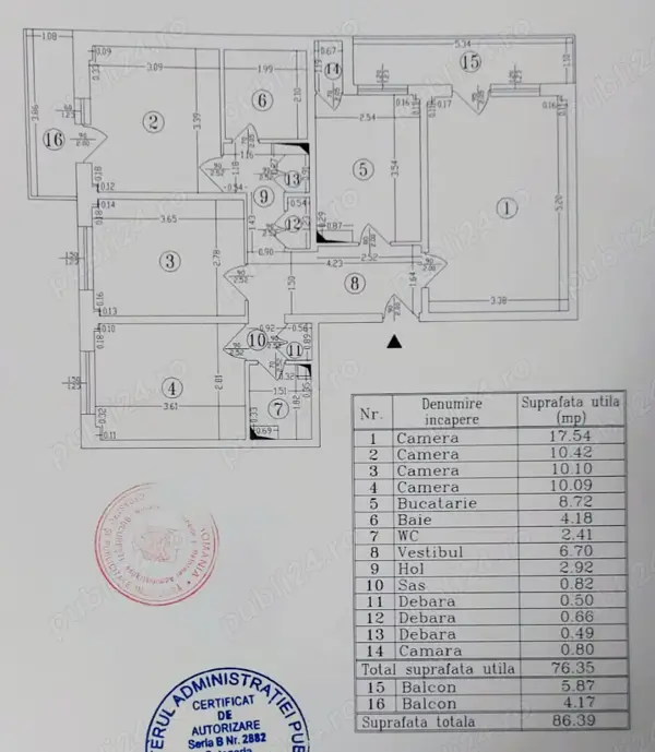 Proprietar vând Ap.4 camere — fotografia 1