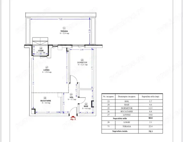 Apartament de vanzare, 50 mp, zona Torontaluli — fotografia 1