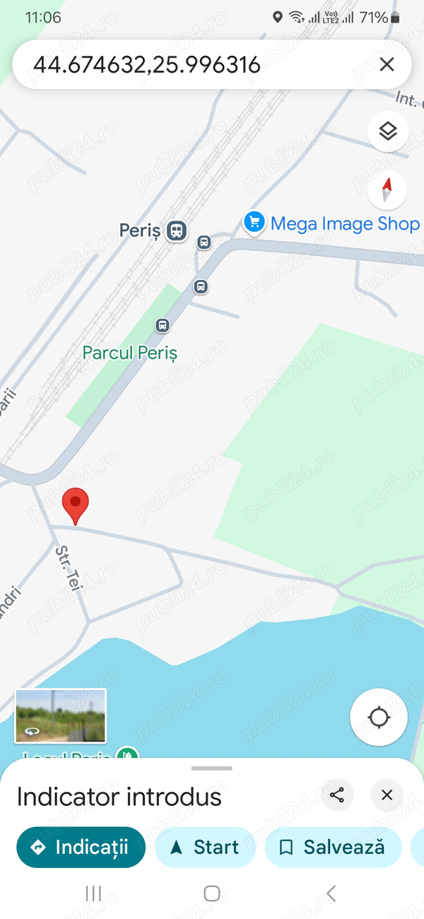 Teren Peris langa lac si gara,cu toate utilitatile