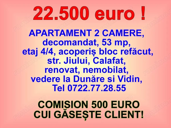Vand apartament 2 camere, Calafat, str. Jiului — fotografia 1