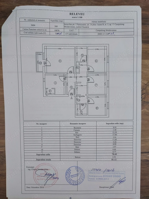 Vând apartament cu 4 camere decomandat 81 mp etaj 3 — fotografia 1