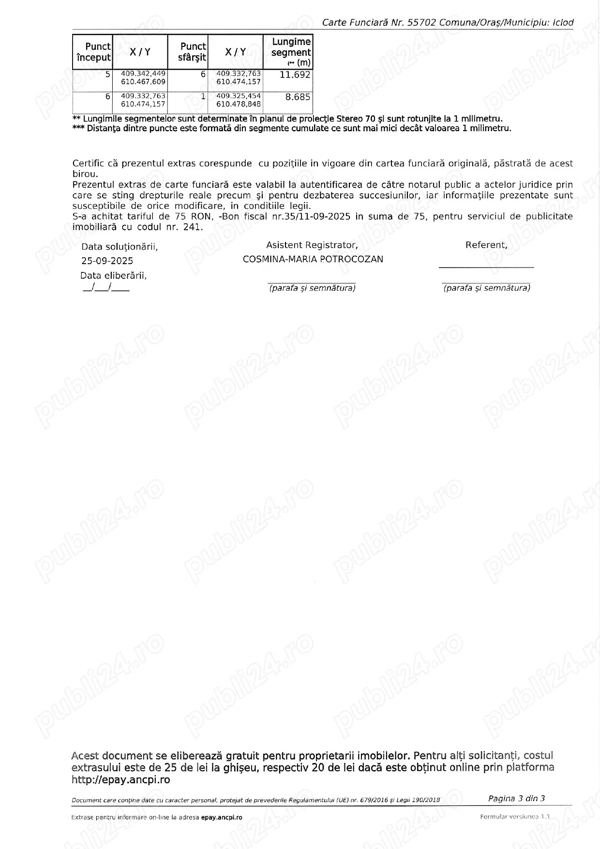 Teren Intravilan de Vanzare in comuna Iclod jud. Cluj