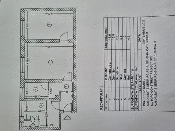 Vanzare apartament 2 camere Pitesti ultracentral — fotografia 1