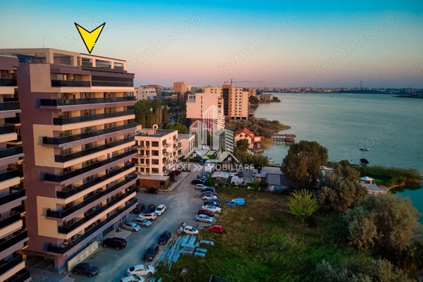 Apartament 2 cam, Mamaia zona Rex, la alb, vedere lac — fotografia 1