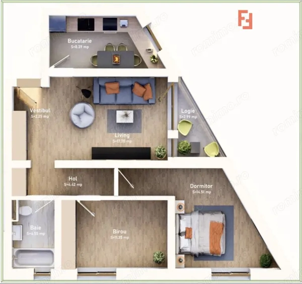 COMISION 0% Apartament cu 3 camere, etajul 1, bloc nou, zona Mehala — fotografia 1