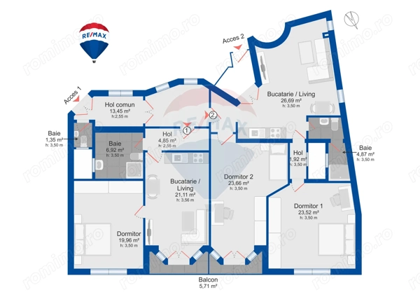 Apartament de vânzare cu suprafață de 150mp, Ultracentral, Oradea — fotografia 3