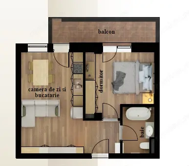 Apartament 2 camere, 55 mp, zona Orasul Vechi — fotografia 3