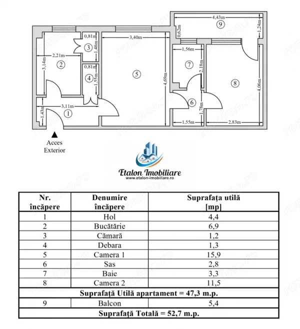 Apartament 2 camere semidecomandat, parter, Zona Posta Maratei — fotografia 1