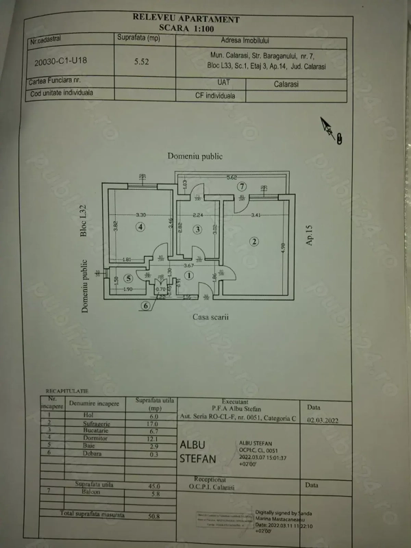De vânzare apartament 2 camere în Călărași — fotografia 1