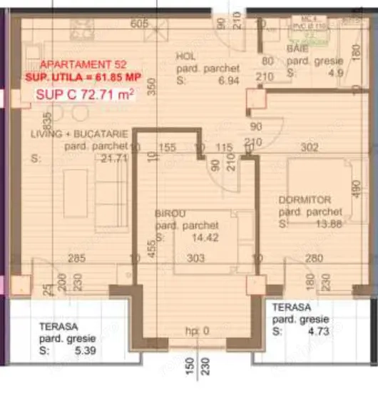 BLITZ | 3 Camere Semifinisate Premium | Lift & Videointerfon | Clădire Nouă — fotografia 3