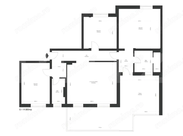 Penthouses 4 camere, 116 mp utili + terasă, zona Ghirodei — fotografia 1