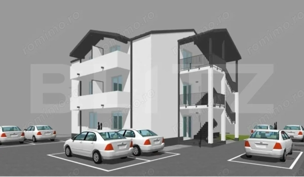 Apartament 2 camere în bloc nou, 57 mp, 2 balcoane și parcare inclusă — fotografia 3