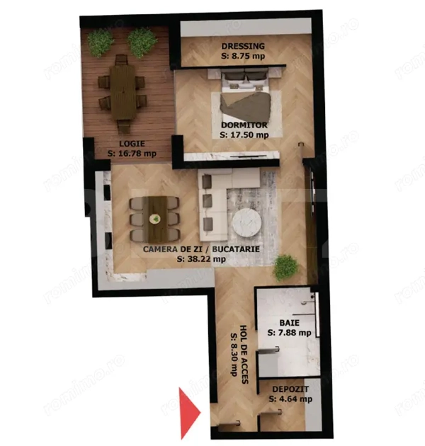 Refugiu urban 2 camere cu dressing walk-in – EAS Residence — fotografia 1
