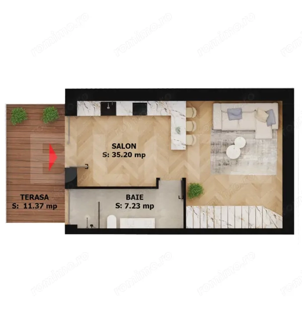 Apartament modern 2 camere cu terasă | Ultracentral - EAS Residence — fotografia 1
