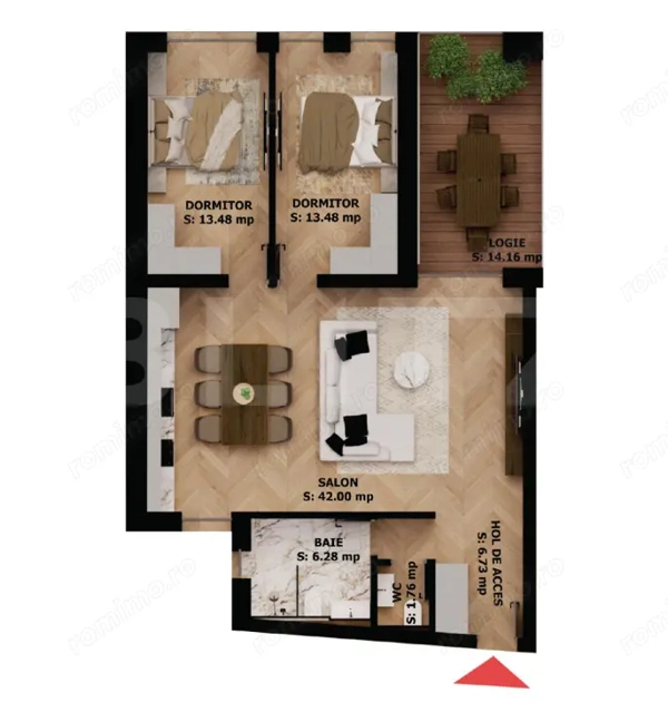 Apartament 3 camere cu logie, eleganță și confort urban – EAS Residence — fotografia 1