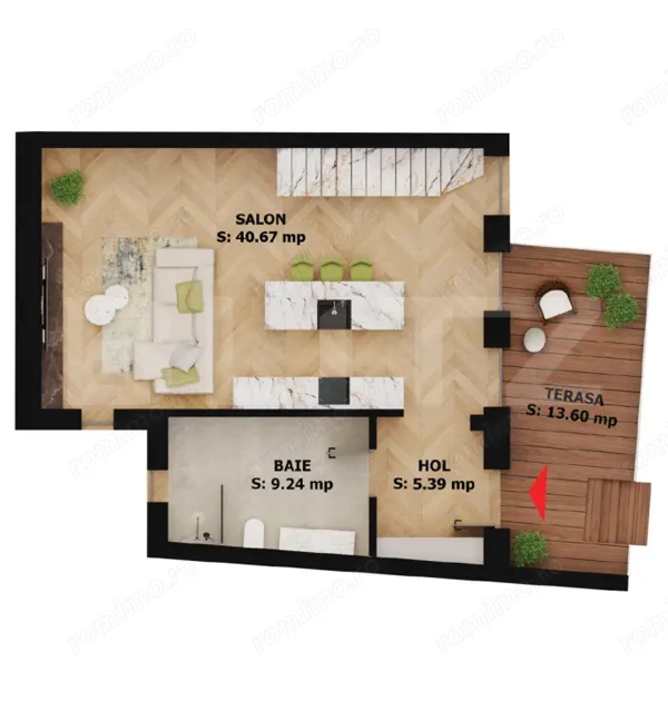 Apartament modern 2 camere cu terasă – EAS Residence — fotografia 1