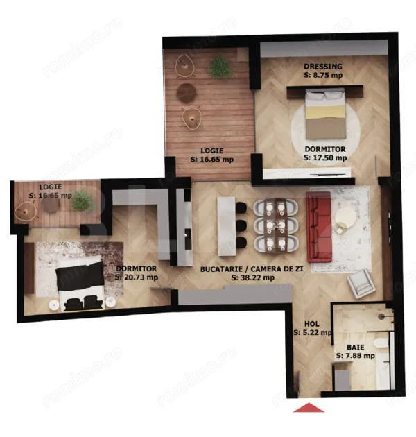 Apartament cu 3 camere în EAS Residence | 2 logii — fotografia 1