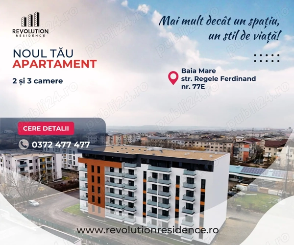 NEW! COMISION 0% - Apartamente 2 si 3 camere finisate - Regele Ferdinand 77E, Baia Mare — fotografia 1