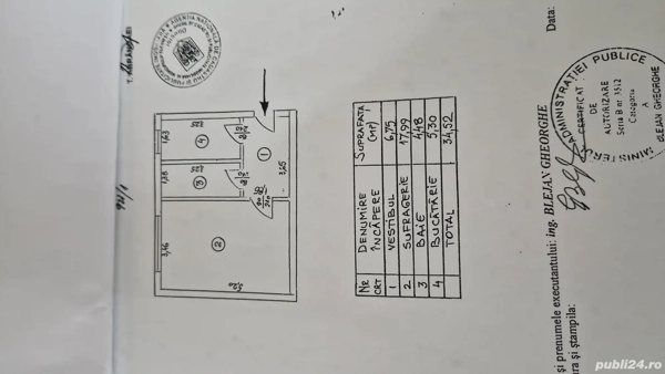 Vând garsoniera Bulevardul 1DECEMBRIE nr38 — fotografia 1