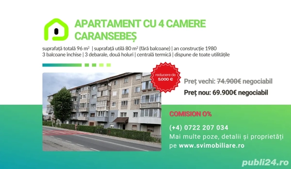 Comision 0 - Apartament cu 4 camere, etaj intermediar, in Pipirig — fotografia 1