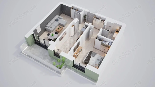Vanzare apartament cu 2 camere. Rate la dezvoltator pe 7 ani — fotografia 2