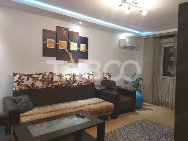 Apartament 55 mpu mobilat utilat 3 camere 2 balcoane pivnita Cisnadie — fotografia 1