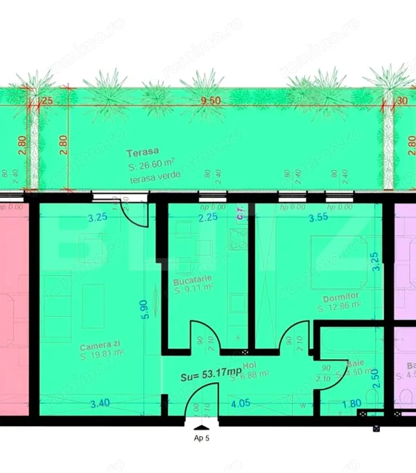 ​Titlu: Apartament 2 Camere, Decomandat | Terasă 27 mp | Zona Aradului — fotografia 1