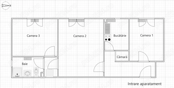 Proprietar vand Apartament 3 camere Cetate - Bd. Transilvaniei — fotografia 1