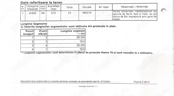 Teren de vanzare in Comuna Berceni, Ilfov 93 euro mp2