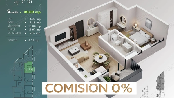 Comision 0% Apartament 2 camere Dumbravita Proiect NZEB — fotografia 1