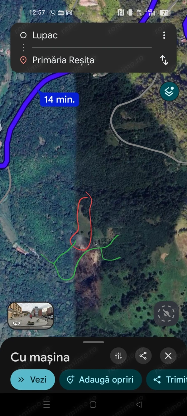 Fără agenție, teren extravilan cu drum, pădure cu fâneață și vecini, izvoare, sud-vestic