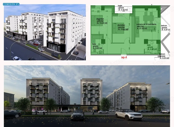 Apartament de vanzare, 3 camere, 83.73mpc, etaj 1, comision 0% — fotografia 1