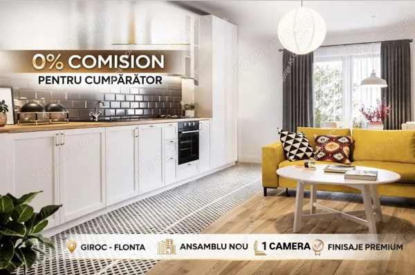 Giroc-Flonta | Apartamente 1 camera premium | Ansamblu nou | Reprezentare dezv — fotografia 1