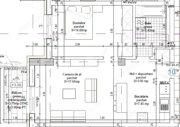 Apartament 42 mp, et 2, încălzire pardoseala, lift, parcare, priveliste, Baciu — fotografia 1