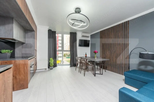 Apartament 2 camere, living cu bucătărie open space, balcon – 50 mp utili — fotografia 1