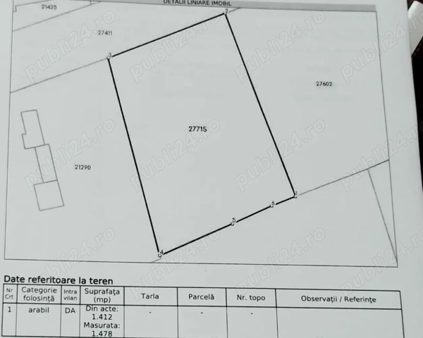 Teren intravilan 1478 mp Dridu, Ialomița între case, utilități, stradă asfaltată