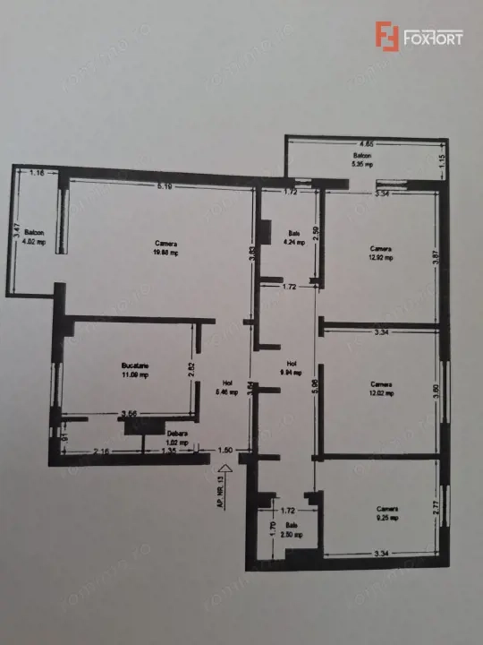Apartament spatios cu 4 camere, 2 locuri de parcare – zona Iulius Mall — fotografia 2