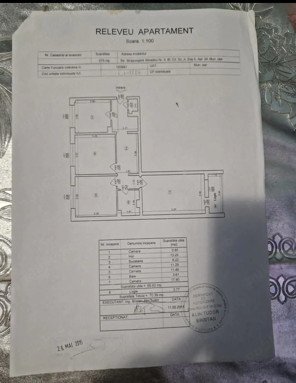 Apartament 3 camere Decomandat,Etaj 5 10,Zona Gară — fotografia 1