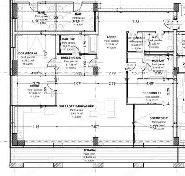 Apartament de vanzare, cu 4 camere, 172 mp + terasă 25 mp, zona Centrala — fotografia 1