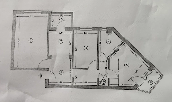 Proprietar, vând apartament 3 camere TG Jiu — fotografia 1